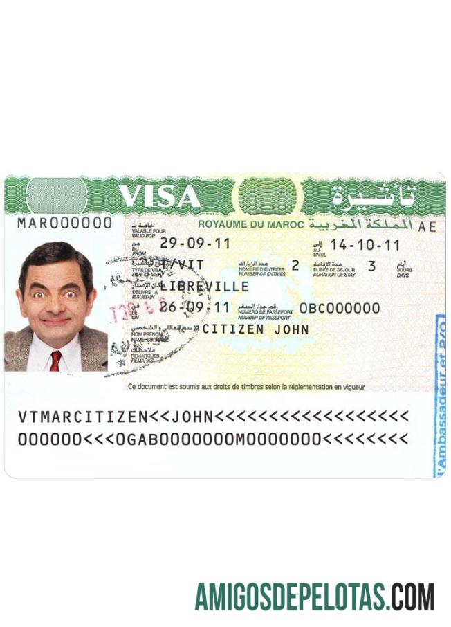 Visto MARROCOS modelo